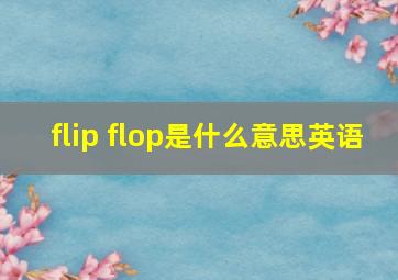 flip flop是什么意思英语